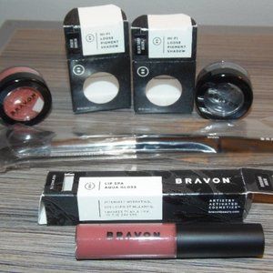 4pc. Bravon Cosmetics Bundle NEW Shadow Gloss Blush Brush